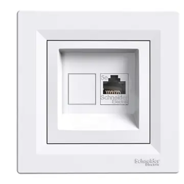 Asfora zásuvka datová 1-násobná RJ45 cat.5e STP White Originální