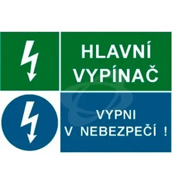 SK0006645-CZ20260306-083713-0-1772757438-DMS-674082-0.000A-1063014_001 Štítek "Hlavní vypínač!/Vypni v nebezpečí!" (A6) fólie Časově Omezené