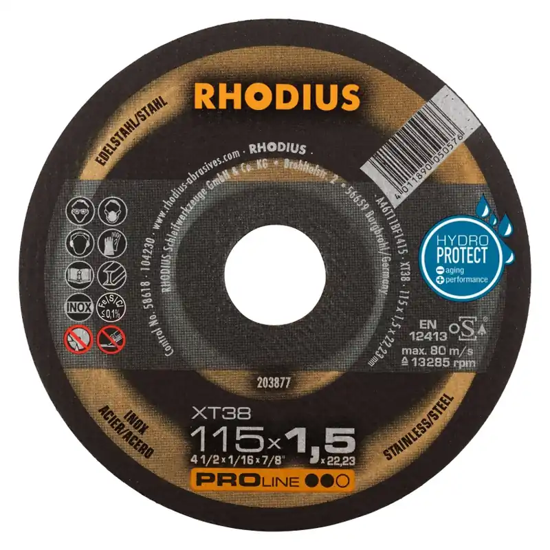 Řezný kotouč RHODIUS 115x1,5x22,23 203877 Bezpečná Platba
