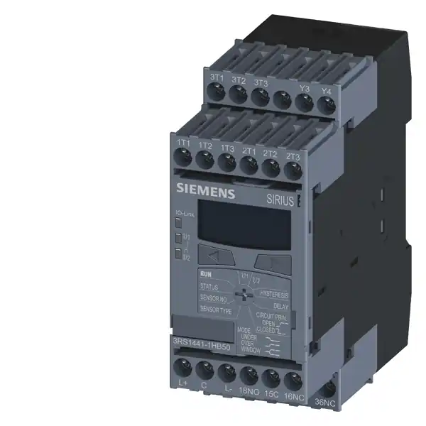 SK0058629-CZ20260306-083626-0-1772757394-pim-924981_1 Ověřený SIEMENS Relé pro monitorování teploty pro rozhraní IO-Link Pt100/1000, KTY83/84, NTC 1 až 3 senzory