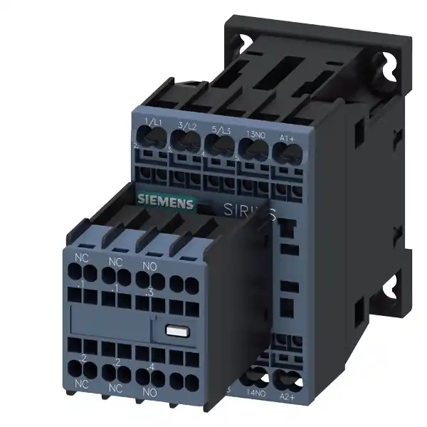 SK0059003-CZ20260306-083626-0-1772757394-pim-927438_1 SIEMENS Stykač AC-3, 9A/4kW/400V, 3pólový, DC 24V, 2 NO + 2 NC, pružinová svorka Nejlepší Volba