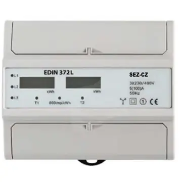 SK0143296-CZ20260306-083713-0-1772757440-edin_372l Elektroměr 5-100A, 2-tarif, 3-fázový, LCD displej, 7M/DIN Tovární Cena