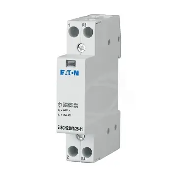 Instalační stykač, Uc=230V AC, In=25A, 1zap. 1vyp. kont. 1xNO/1xNC Doprava Zdarma