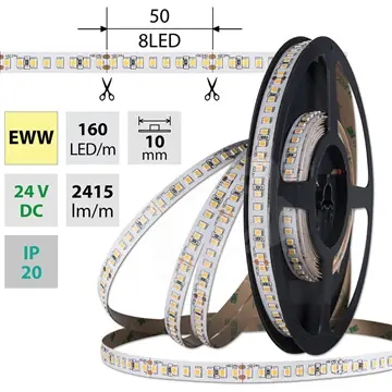 SK0143433-CZ20260306-083713-0-1772757440-2468257 LED pásek 19,2W/m 24VDC 2700K 2415lm pásek 10mm 160LED IP20 CRI90 Pouze Dnes
